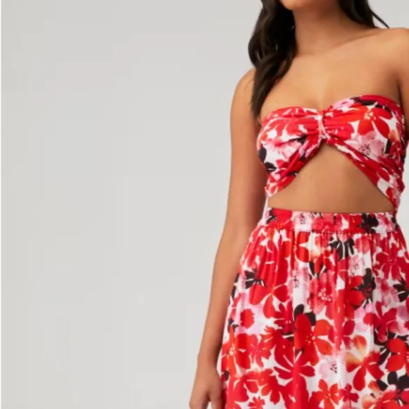 🌸 Tiare Hawaii Floral Capri Maxi Skirt - M/L