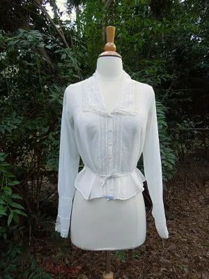 10s Edwardian White Blouse