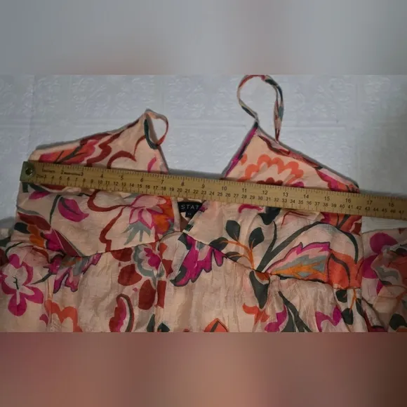 1.State Floral Maxi Dress with Spaghetti Straps Size Medium NWT