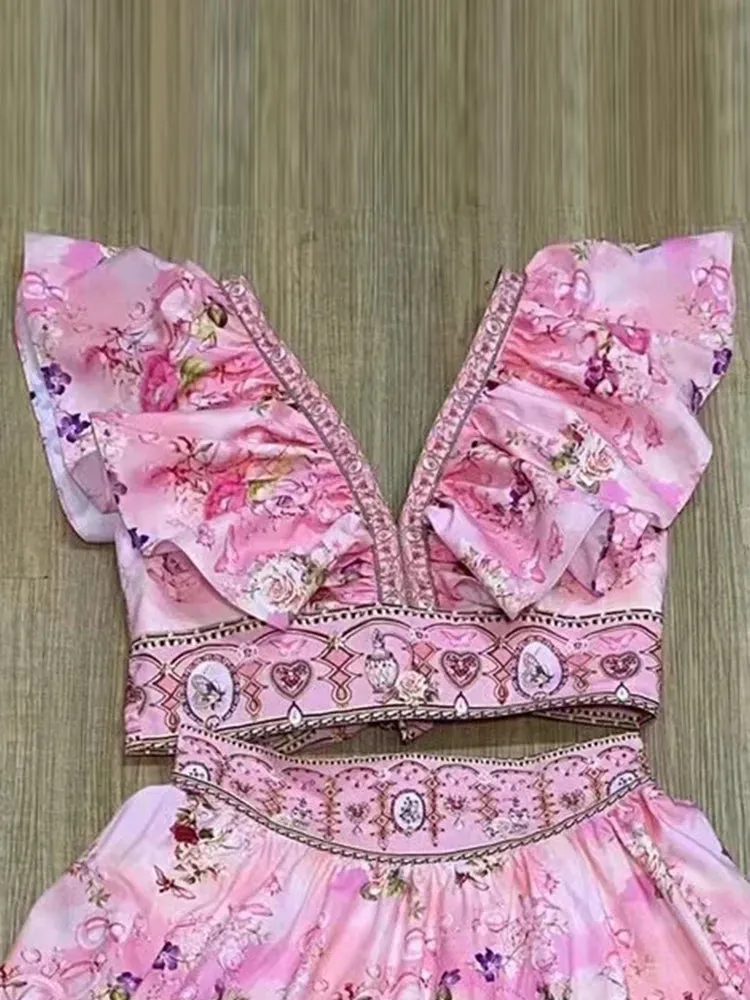 2-piece Printed Dress