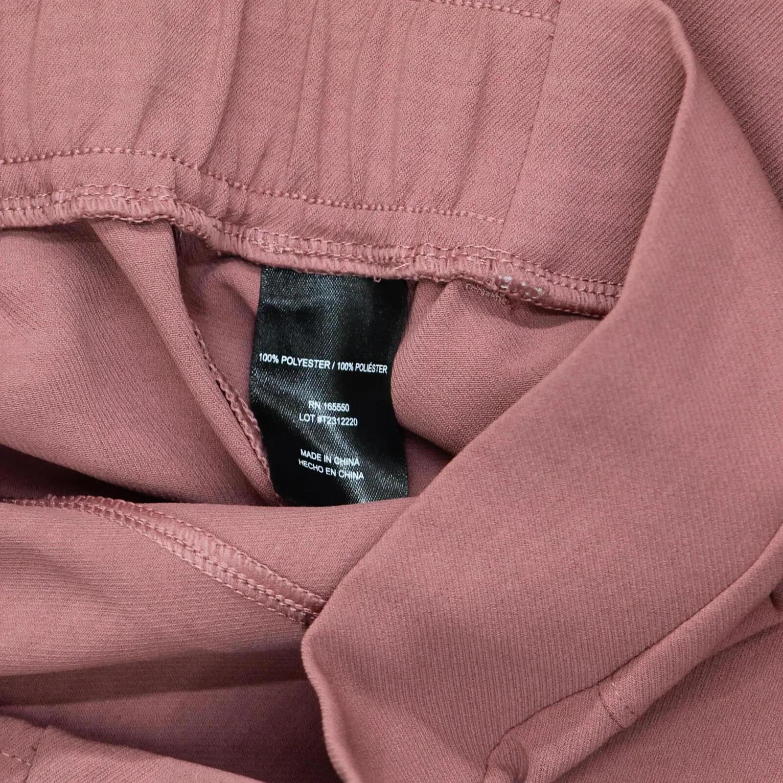 32 Degrees Womens Elastic Waist Pull On Mini Twill Pants Mauve Pink S