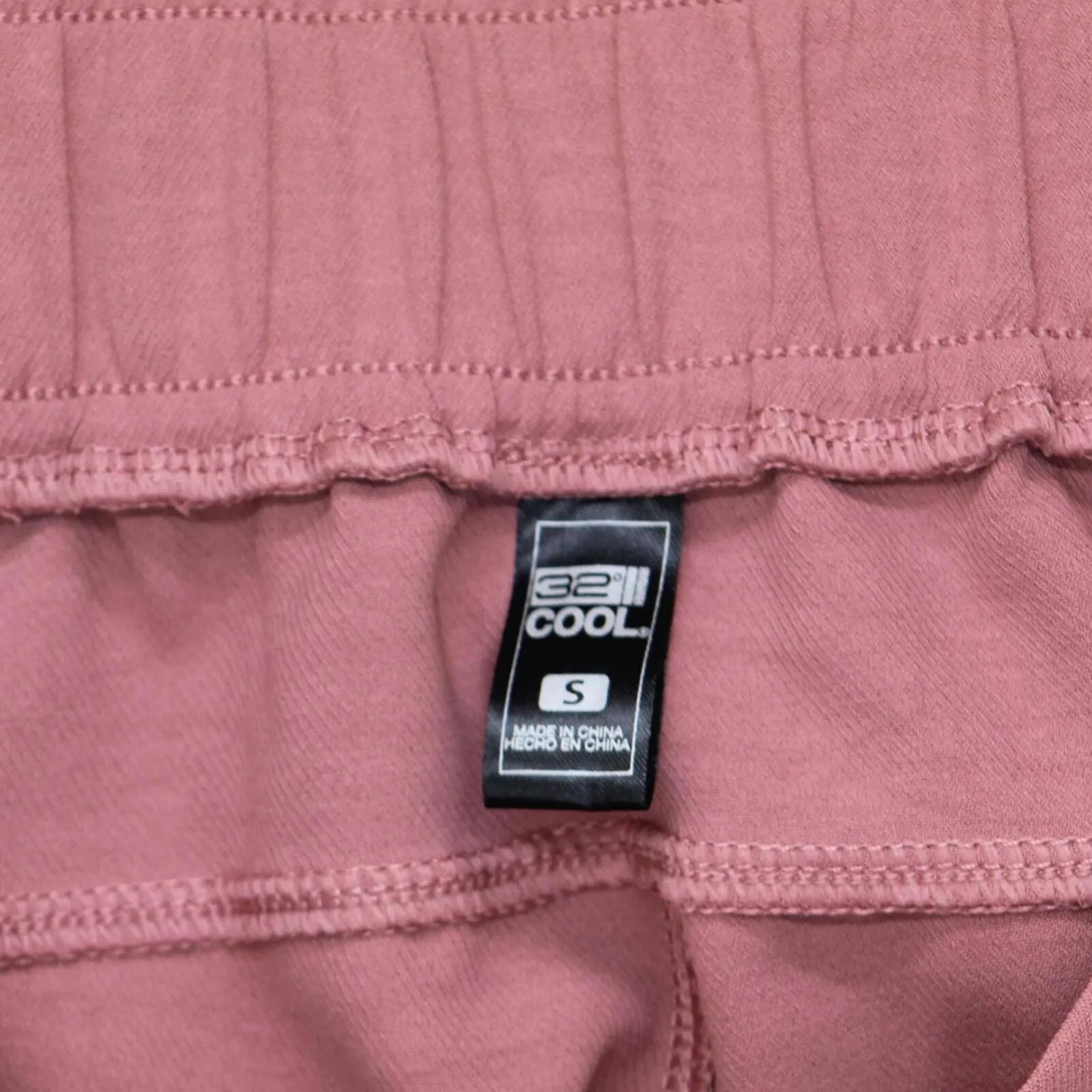 32 Degrees Womens Elastic Waist Pull On Mini Twill Pants Mauve Pink S