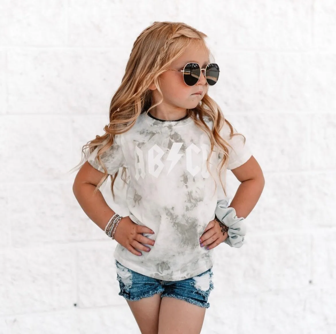 AB⚡️CD Tie Dye T-Shirt - Tan