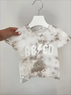 AB⚡️CD Tie Dye T-Shirt - Tan