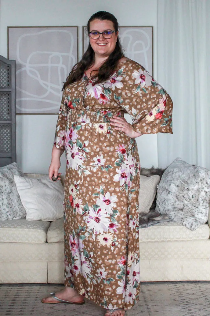 Adeline Floral Maxi, Brown