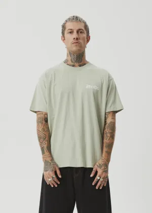 Afends Destroyer Recycled Boxy Fit Tee EUCALYPTUS