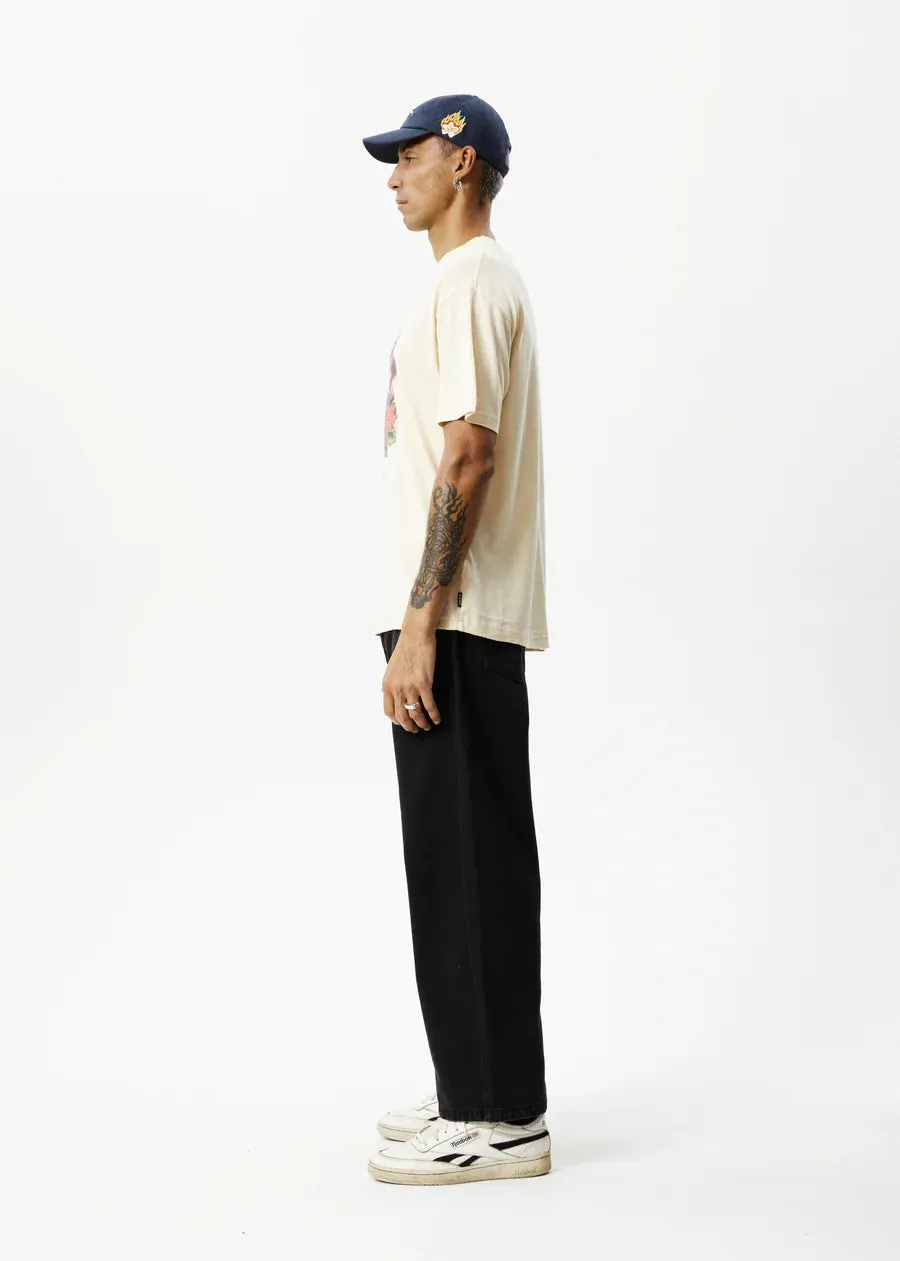 Afends Holiday Graphic Boxy T-Shirt SAND