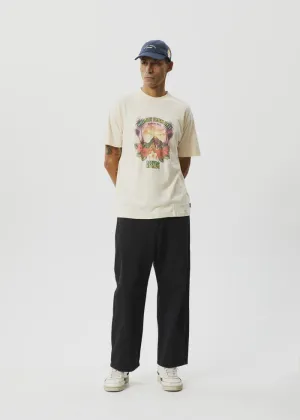 Afends Holiday Graphic Boxy T-Shirt SAND