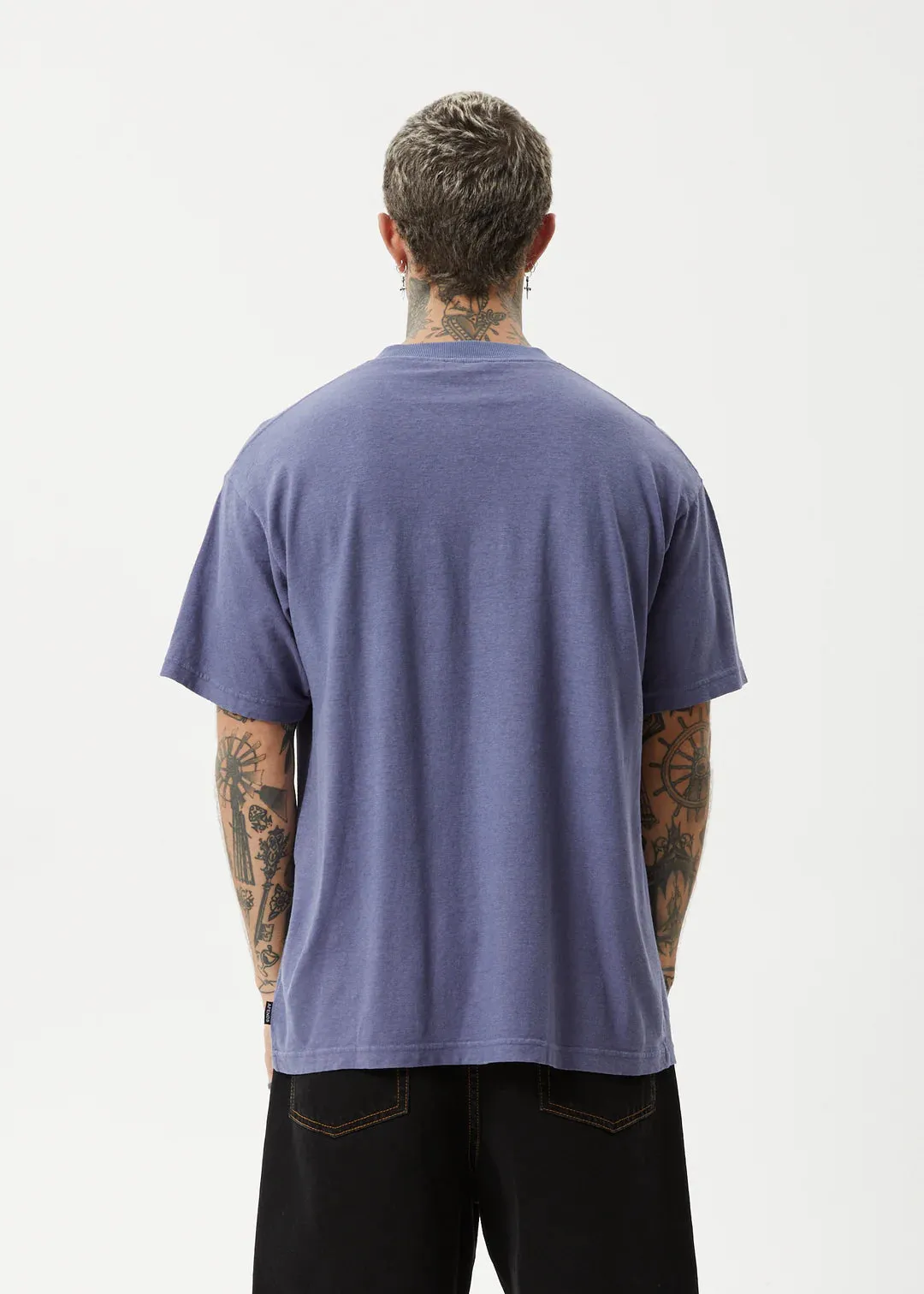Afends Repeat Me Hemp Boxy Fit Tee - Marlin