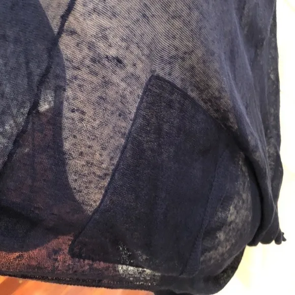 Anthropologie AOTN Air Born Navy Linen Cardi M