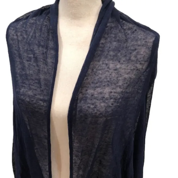 Anthropologie AOTN Air Born Navy Linen Cardi M