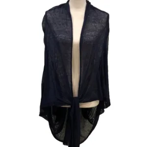 Anthropologie AOTN Air Born Navy Linen Cardi M