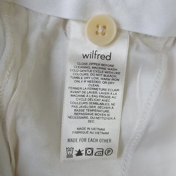 Aritzia Wilfred The Effortless Short Linen Long High Rise Front Pleats Loose Fit