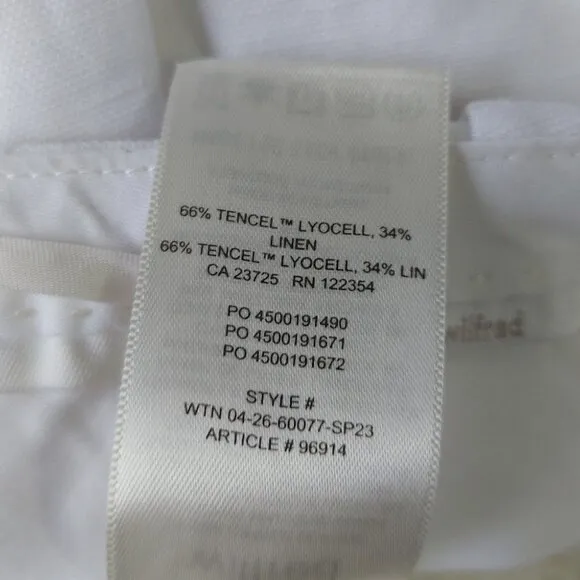 Aritzia Wilfred The Effortless Short Linen Long High Rise Front Pleats Loose Fit