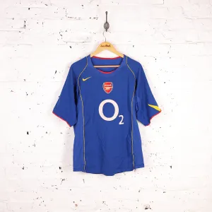 Arsenal FC 2005 Nike Third Kit Football Shirt - Blue - M