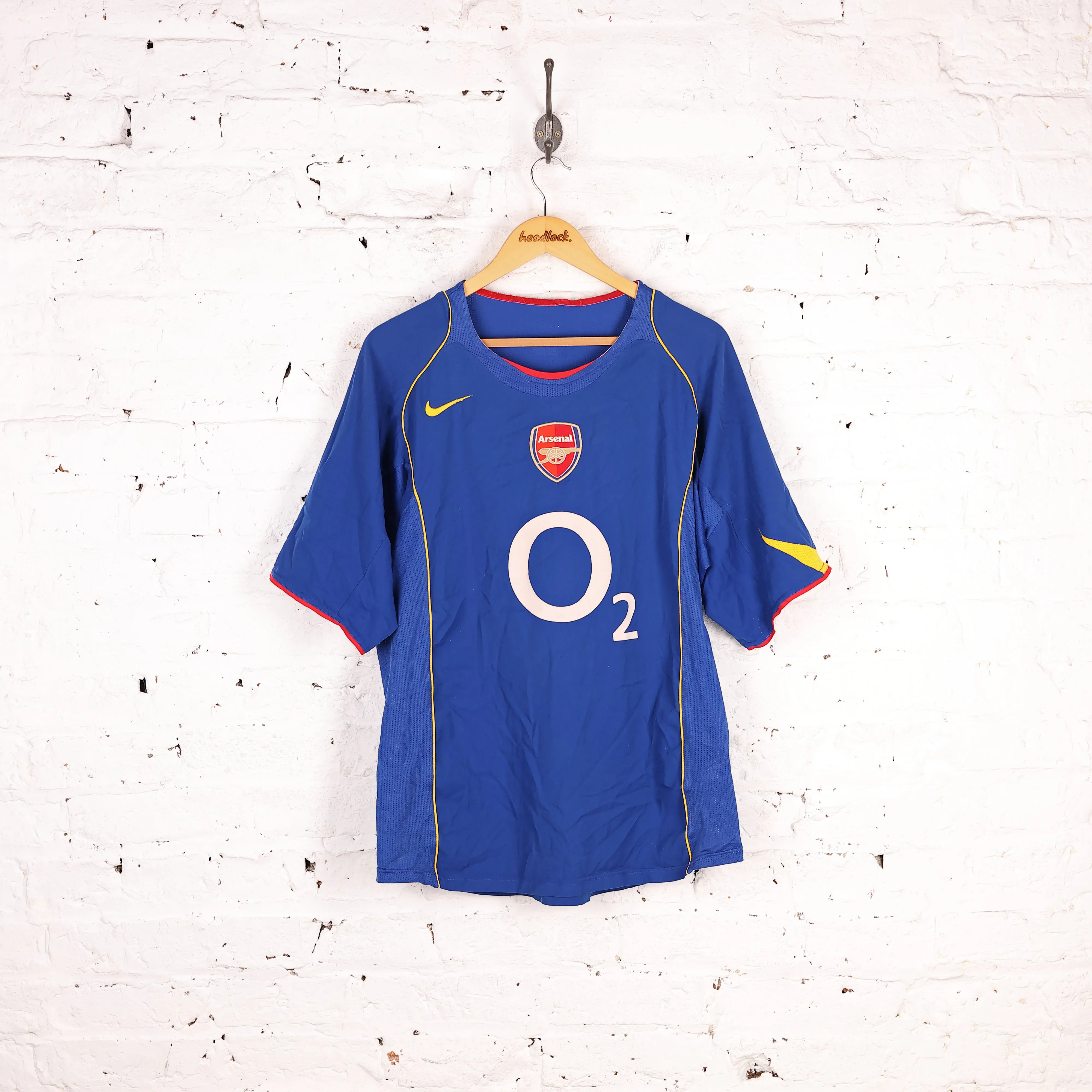 Arsenal FC 2005 Nike Third Kit Football Shirt - Blue - M