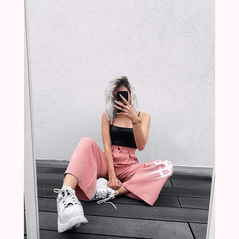“ASYMMETRIC PRINTING” PANTS W041901