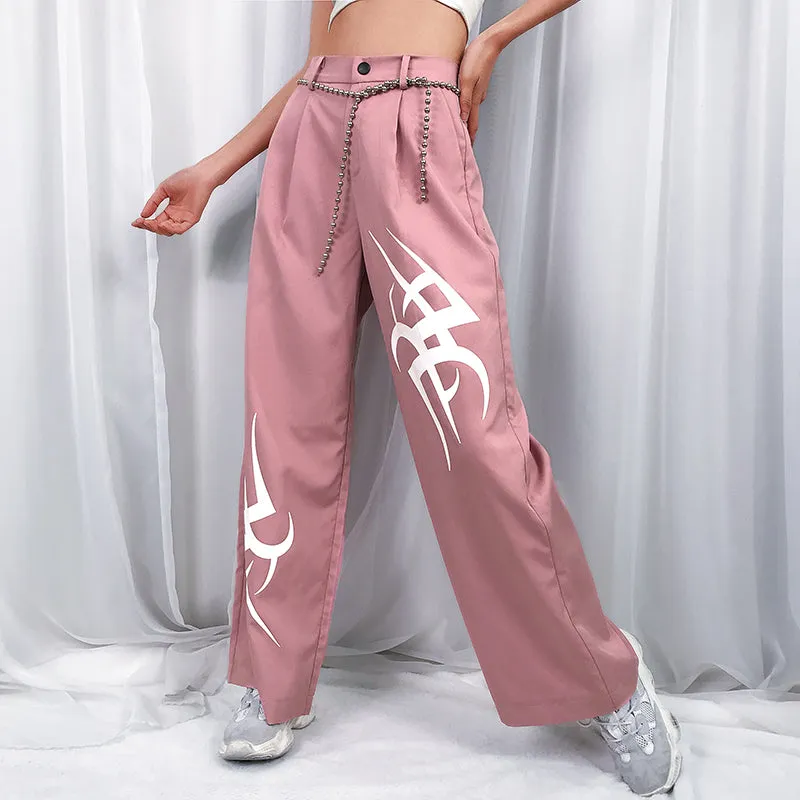 “ASYMMETRIC PRINTING” PANTS W041901