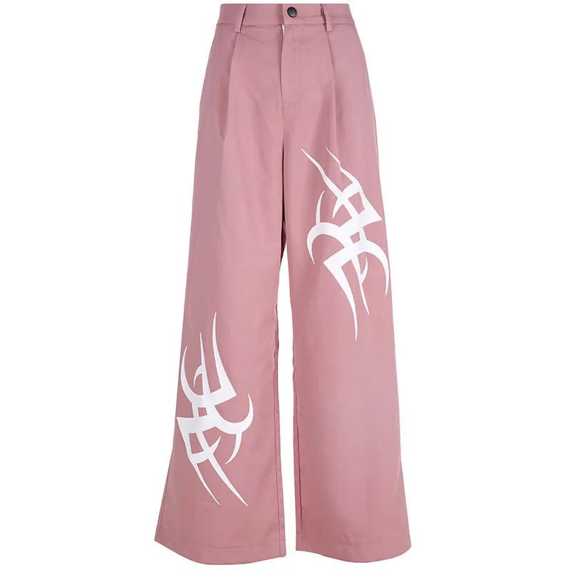 “ASYMMETRIC PRINTING” PANTS W041901