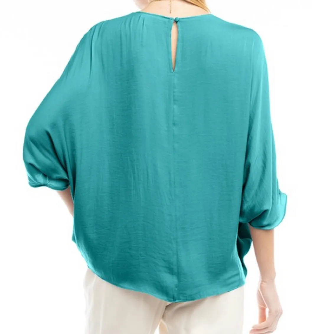 Aubrey Dolman Blouse in Aruba