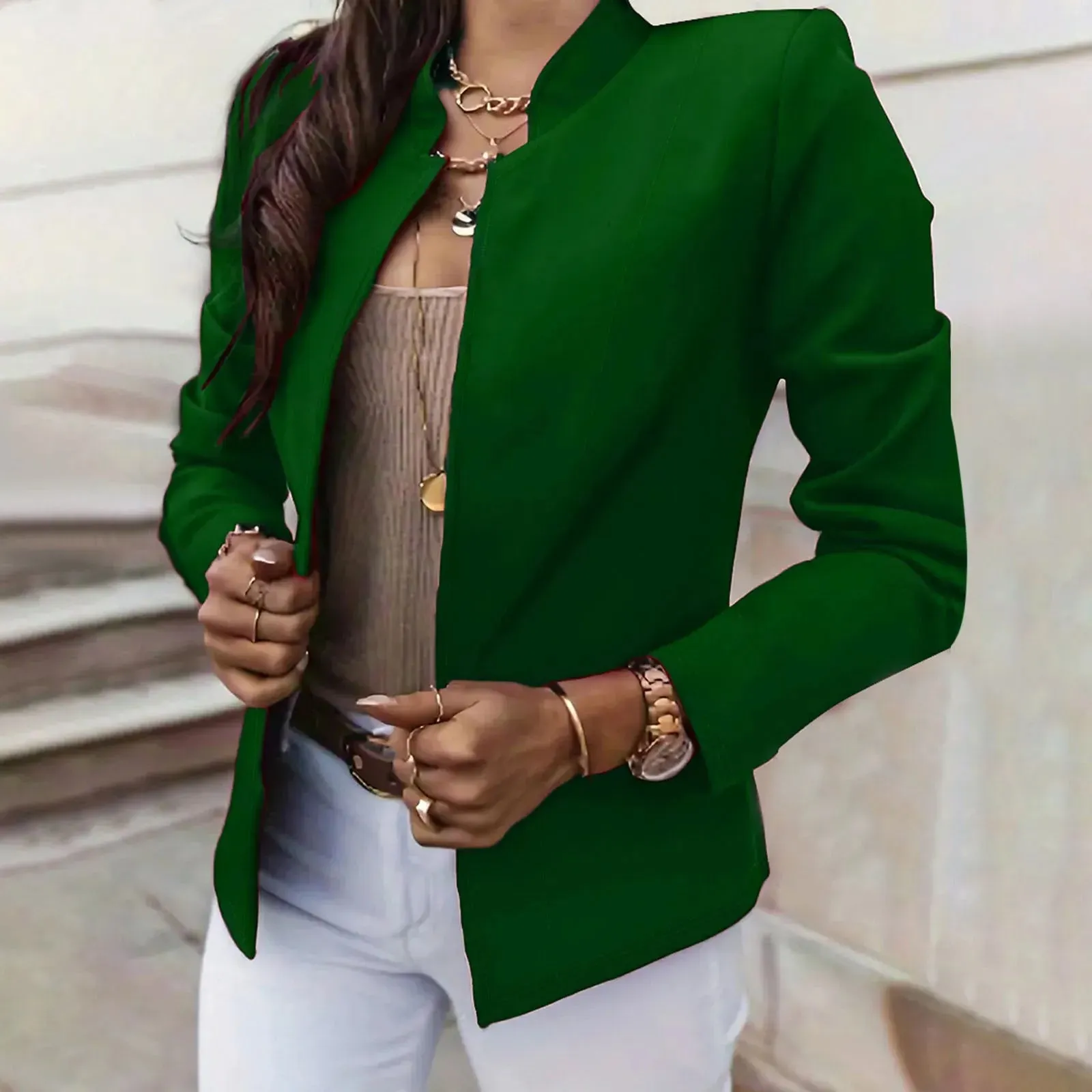 Autumn Winter Women Thin Blazers 2024