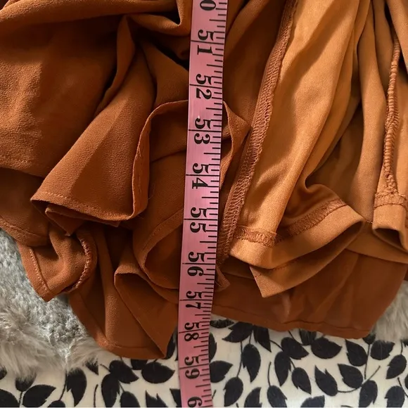 Baltic Born Nutmeg Kristina Chiffon Surplice Neck Front Slit Maxi Dress NWT XS