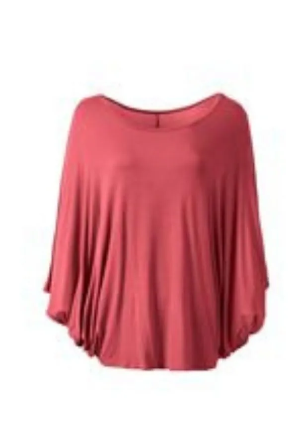 Bat Sleeve Round Neck Blouse(Fit 99 To 132bs)