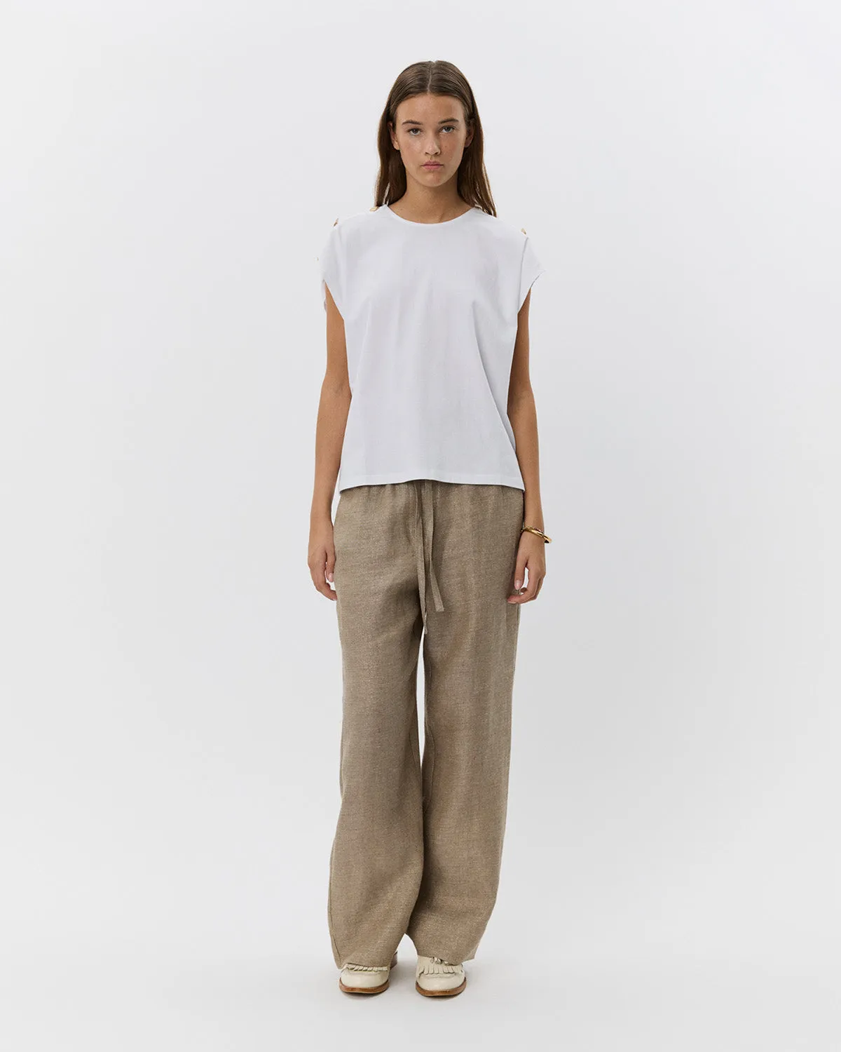 BAYSW T-SHIRT - White gold