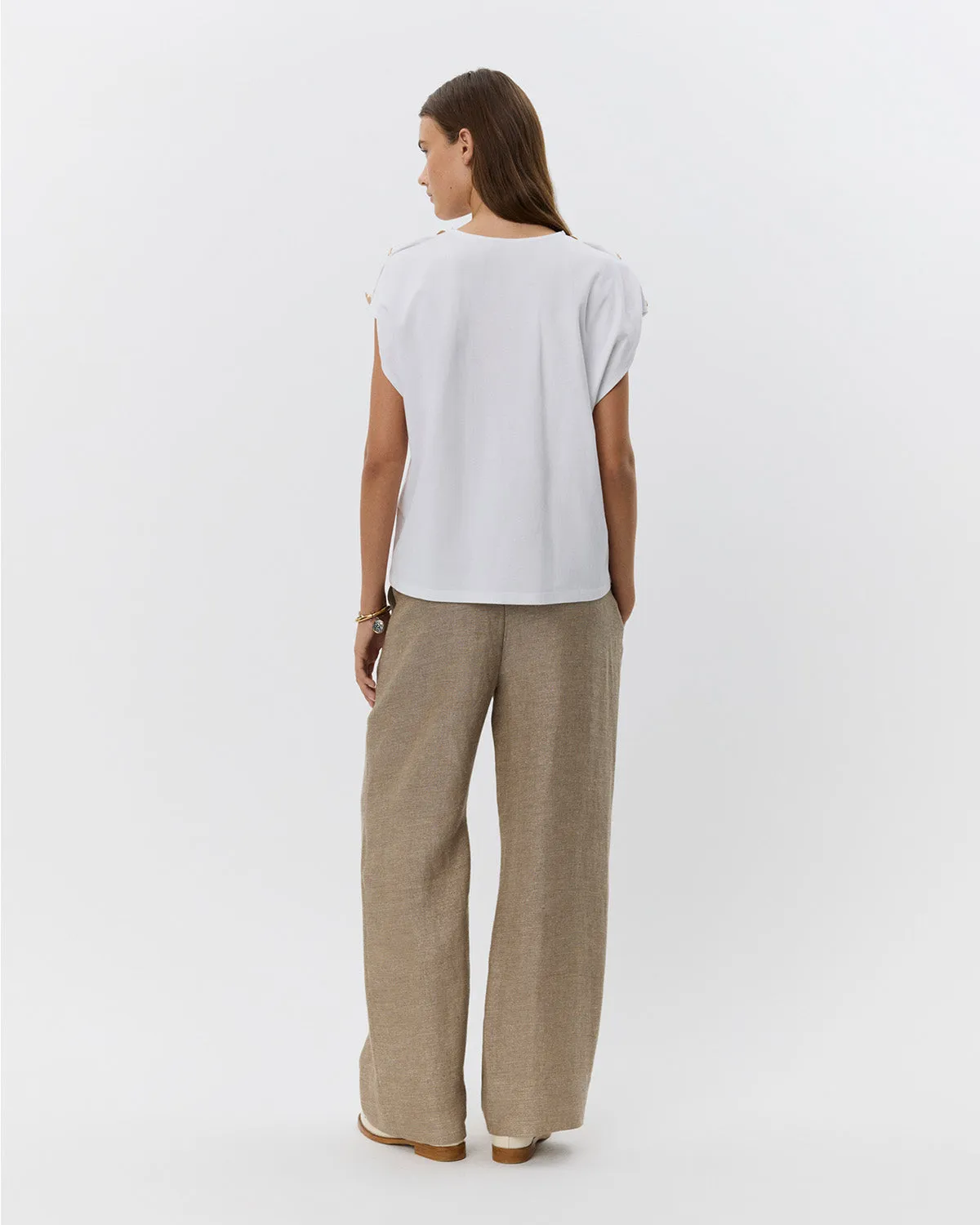 BAYSW T-SHIRT - White gold
