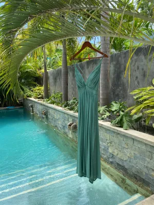 Beautiful Flowy Green Maxi Dress