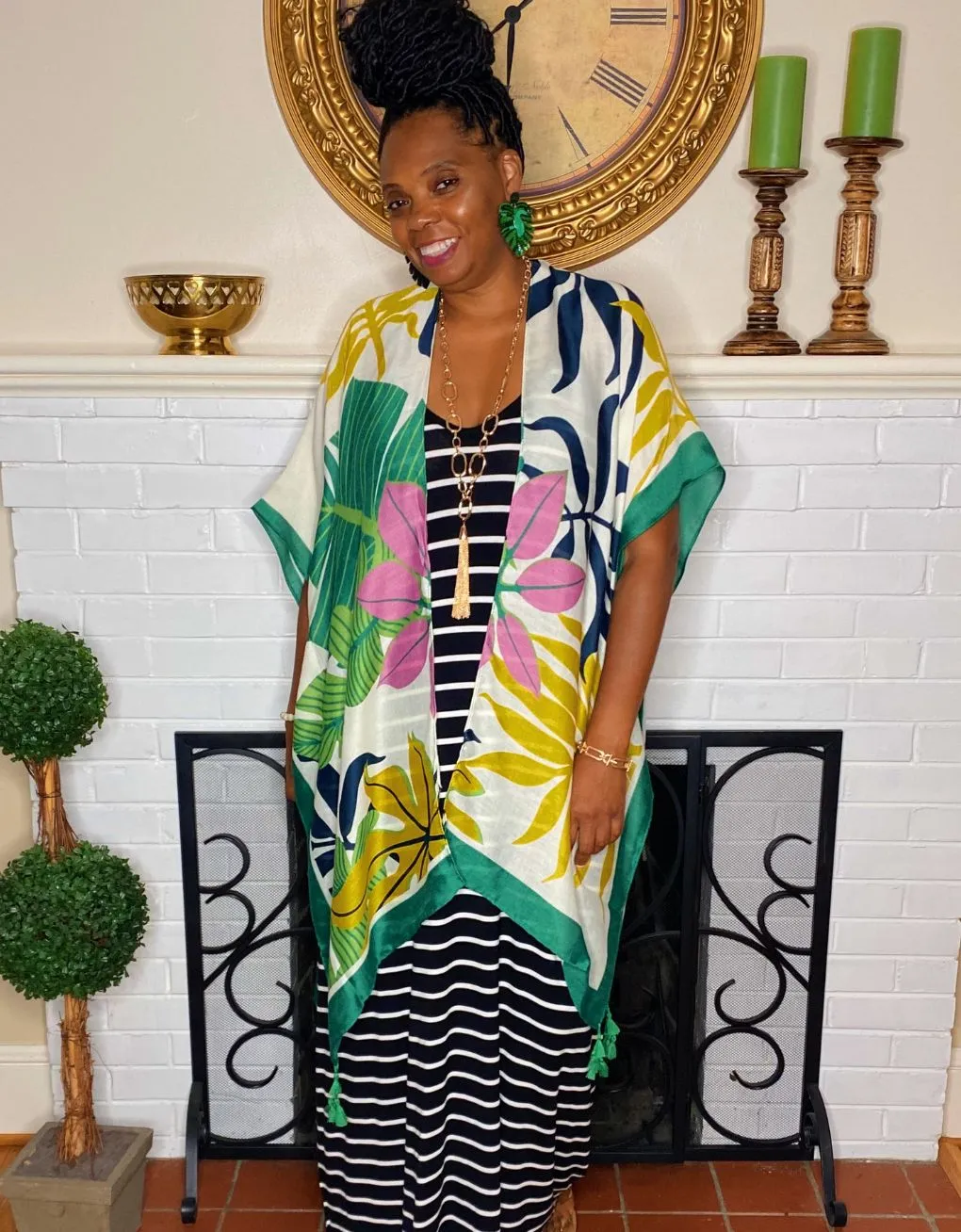 Black & White Stripe Maxi Curvy