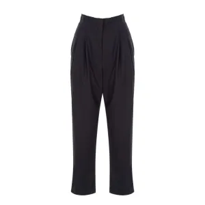 Black High-Waist Canvas Pant