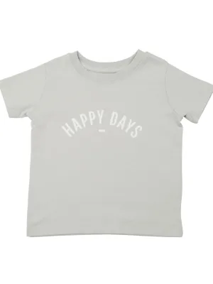 Bob & Blossom Pale Grey Happy Days T-Shirt