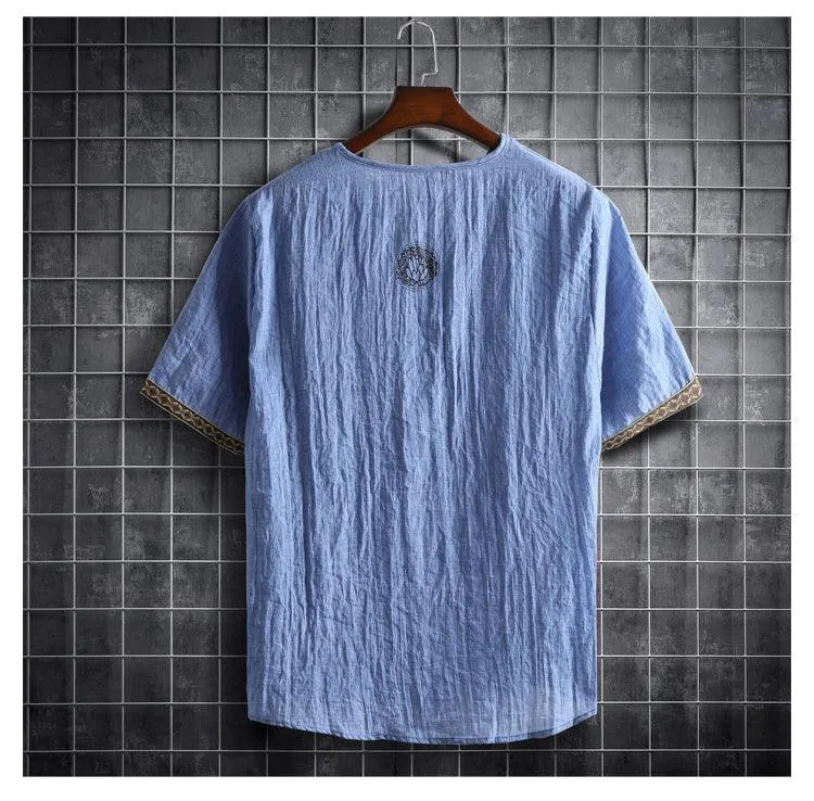 Boho Loose Short Sleeve Shirt