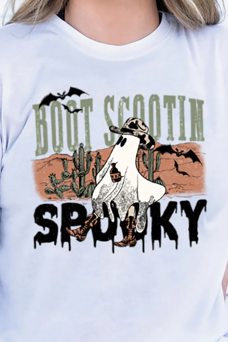 Boot Scootin' Spooky Adult Soft-Tek Blend Long Sleeve Tee