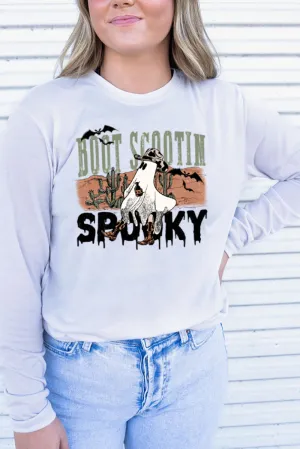Boot Scootin' Spooky Adult Soft-Tek Blend Long Sleeve Tee