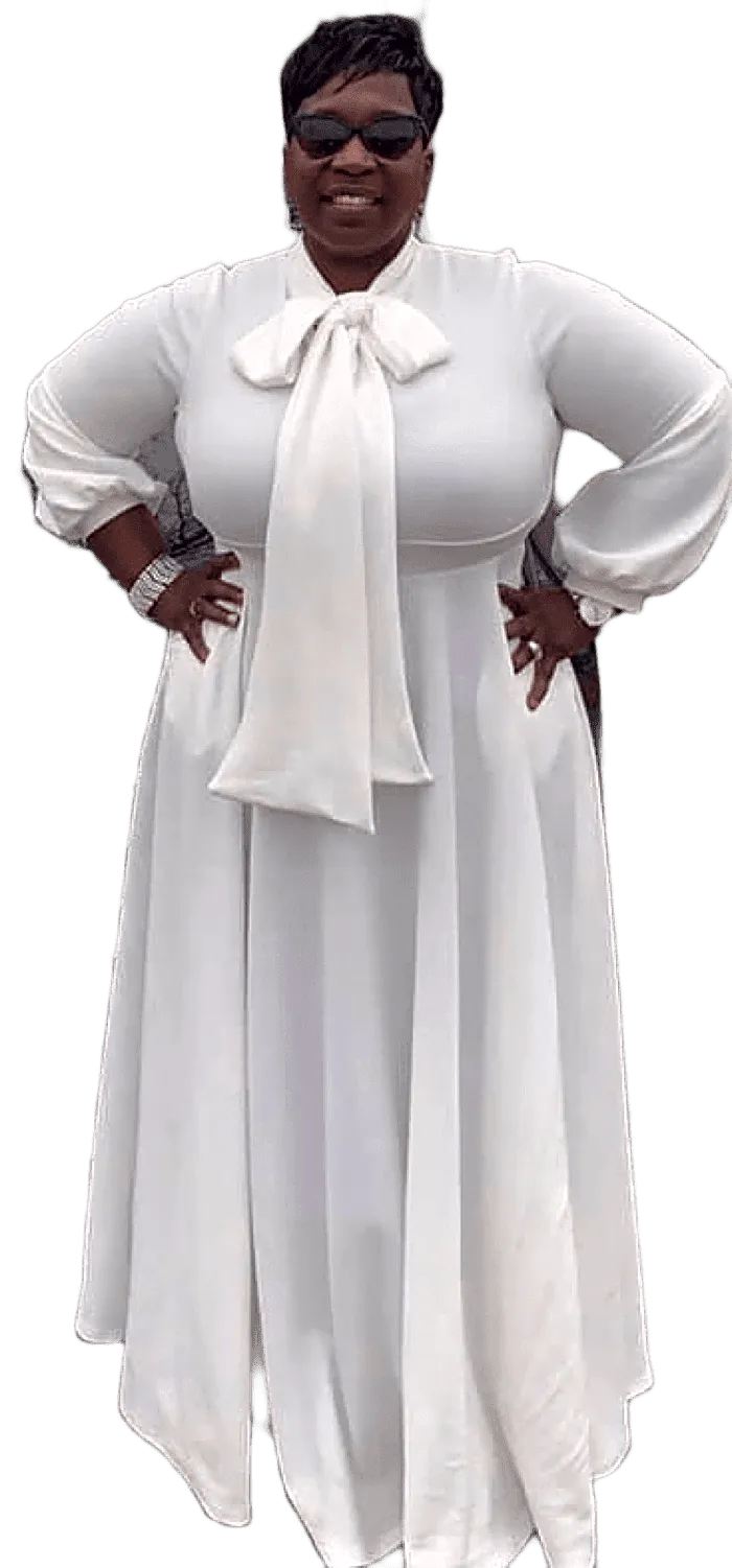 Bow Lantern Sleeve Maxi Dress