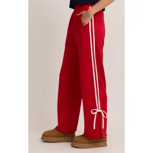 Bow Track Pants- Red