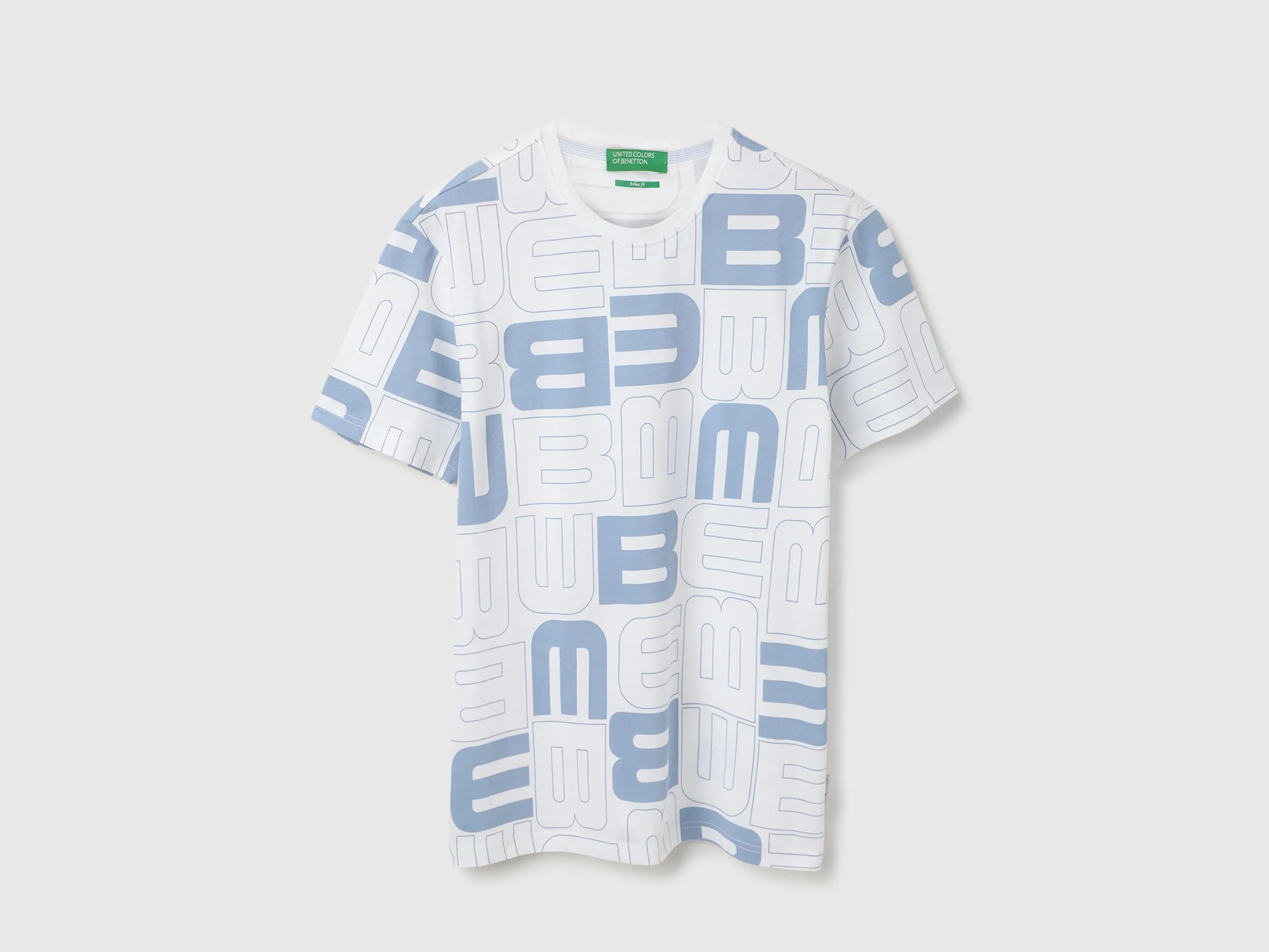 Boxy Fit Crew Neck Monogram T-Shirt