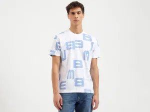 Boxy Fit Crew Neck Monogram T-Shirt