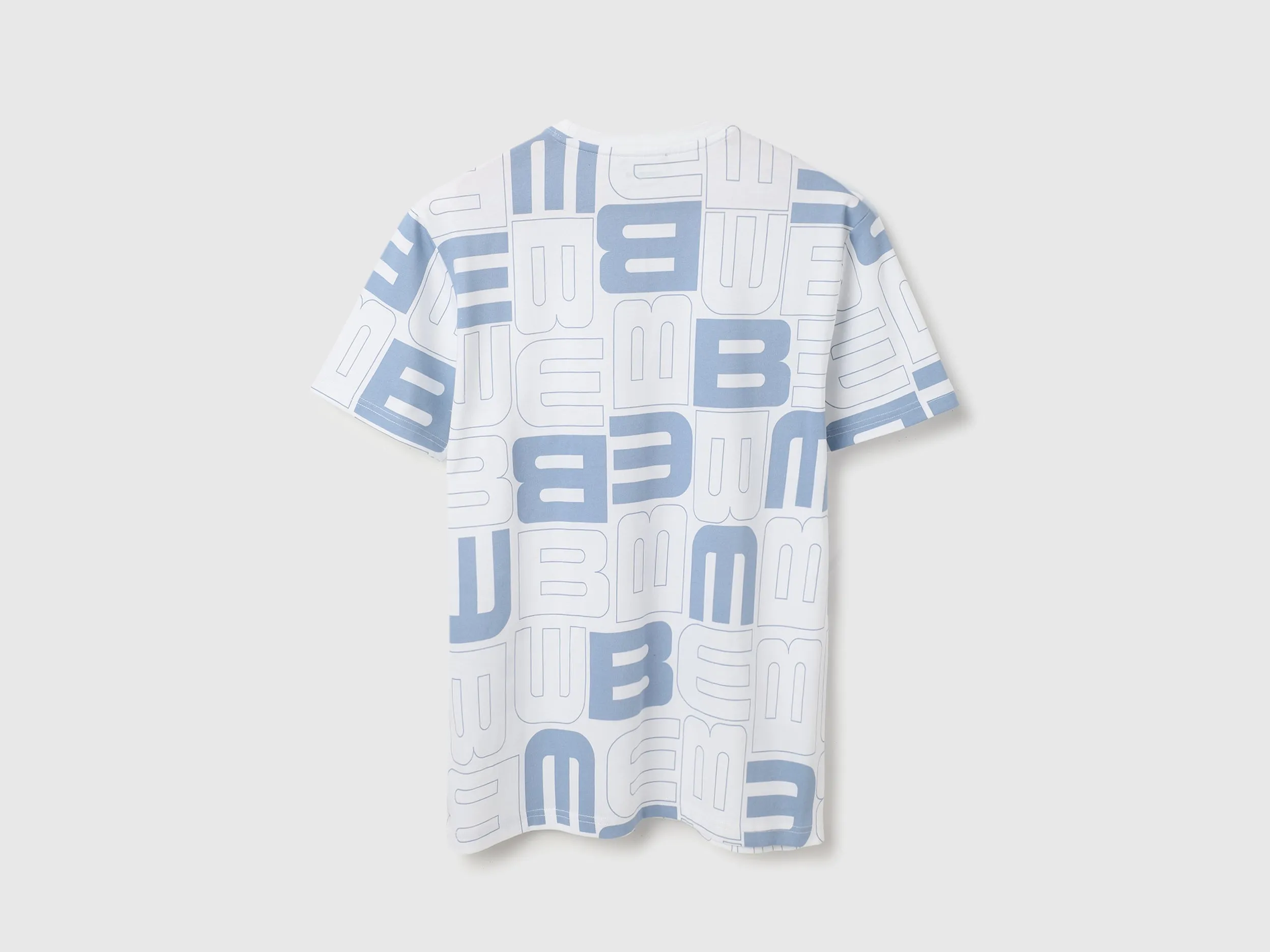 Boxy Fit Crew Neck Monogram T-Shirt