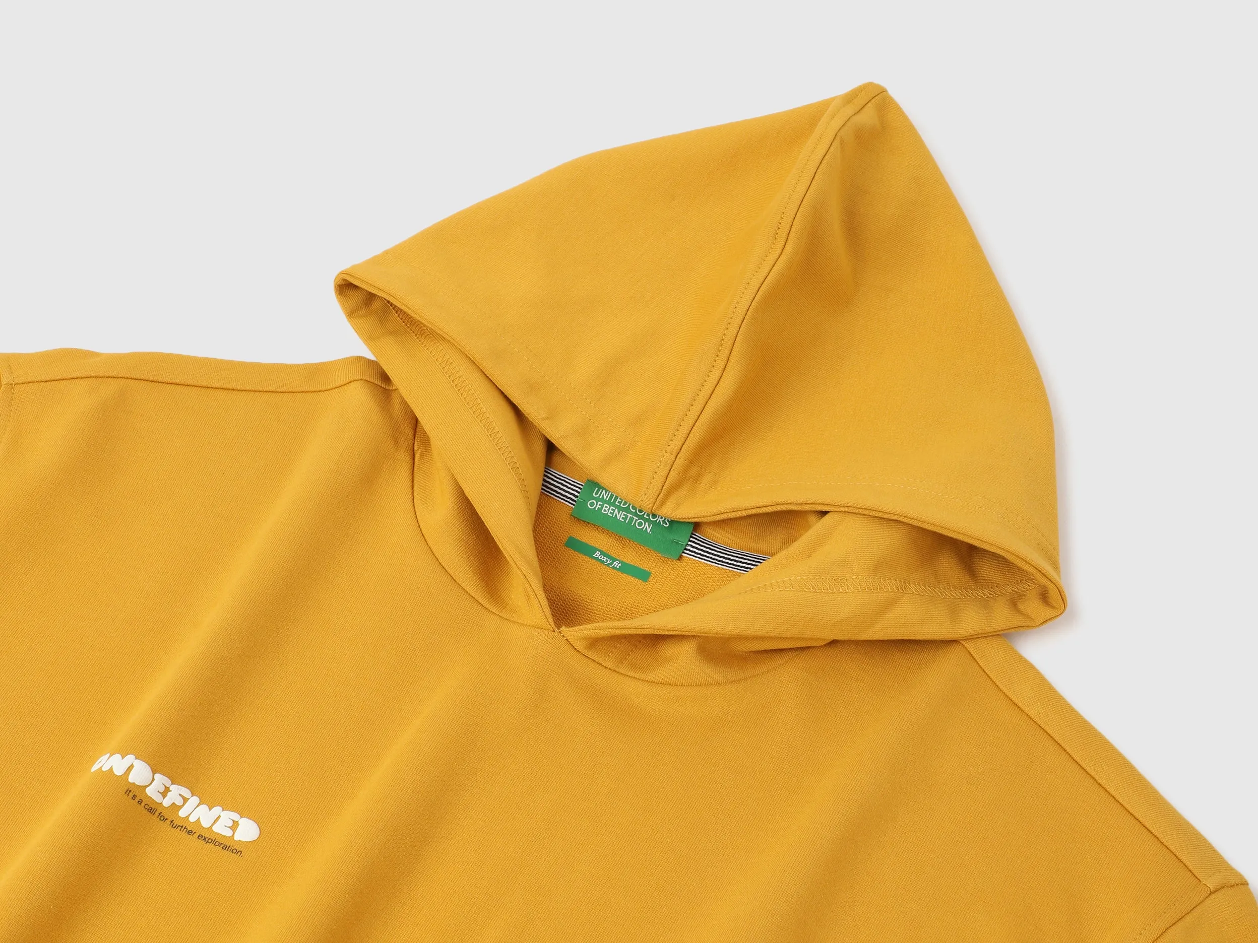 Boxy Fit Hooded Neck Solid T-Shirt