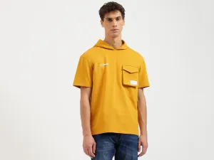 Boxy Fit Hooded Neck Solid T-Shirt