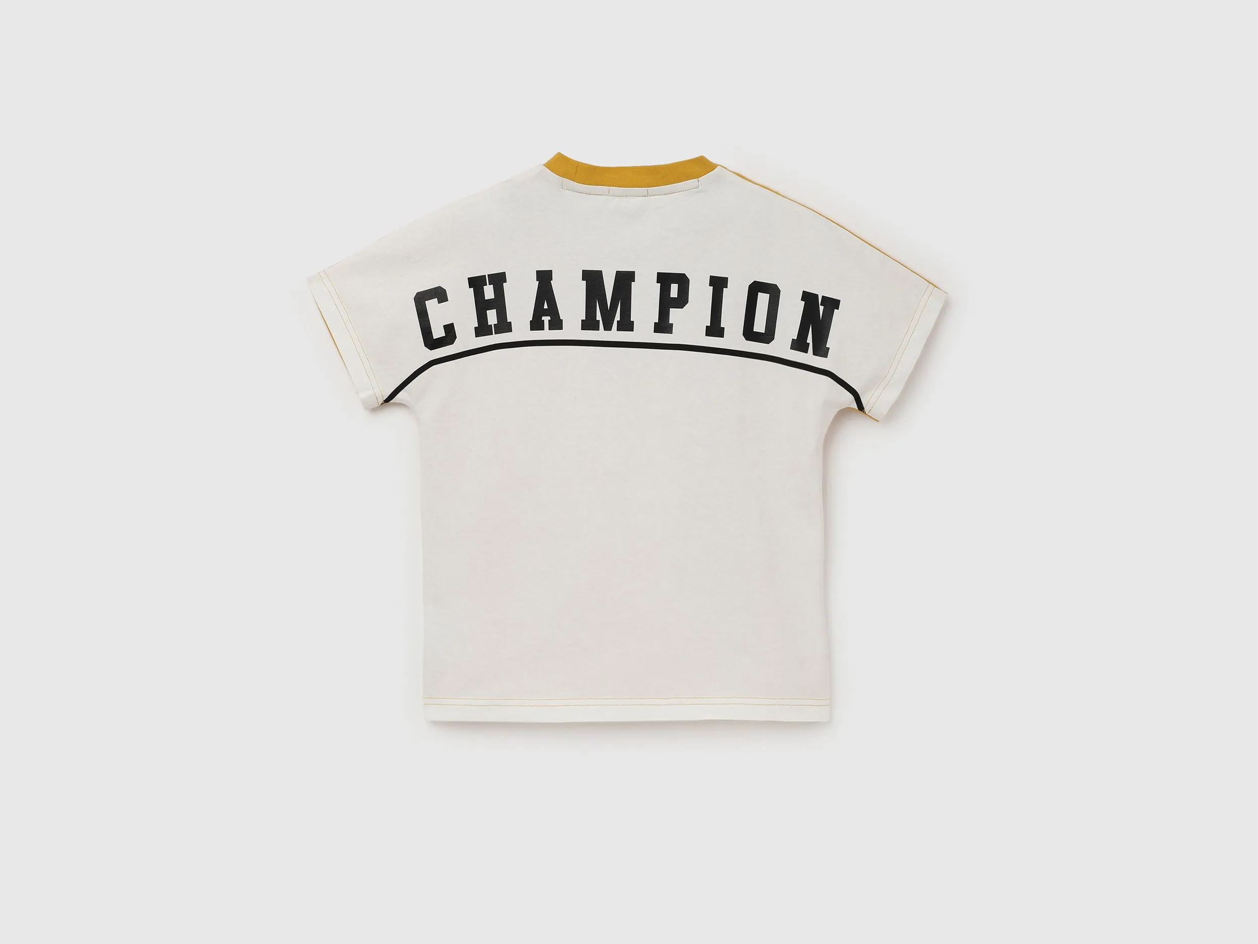 Boxy Fit Round Neck Color Block T-Shirt