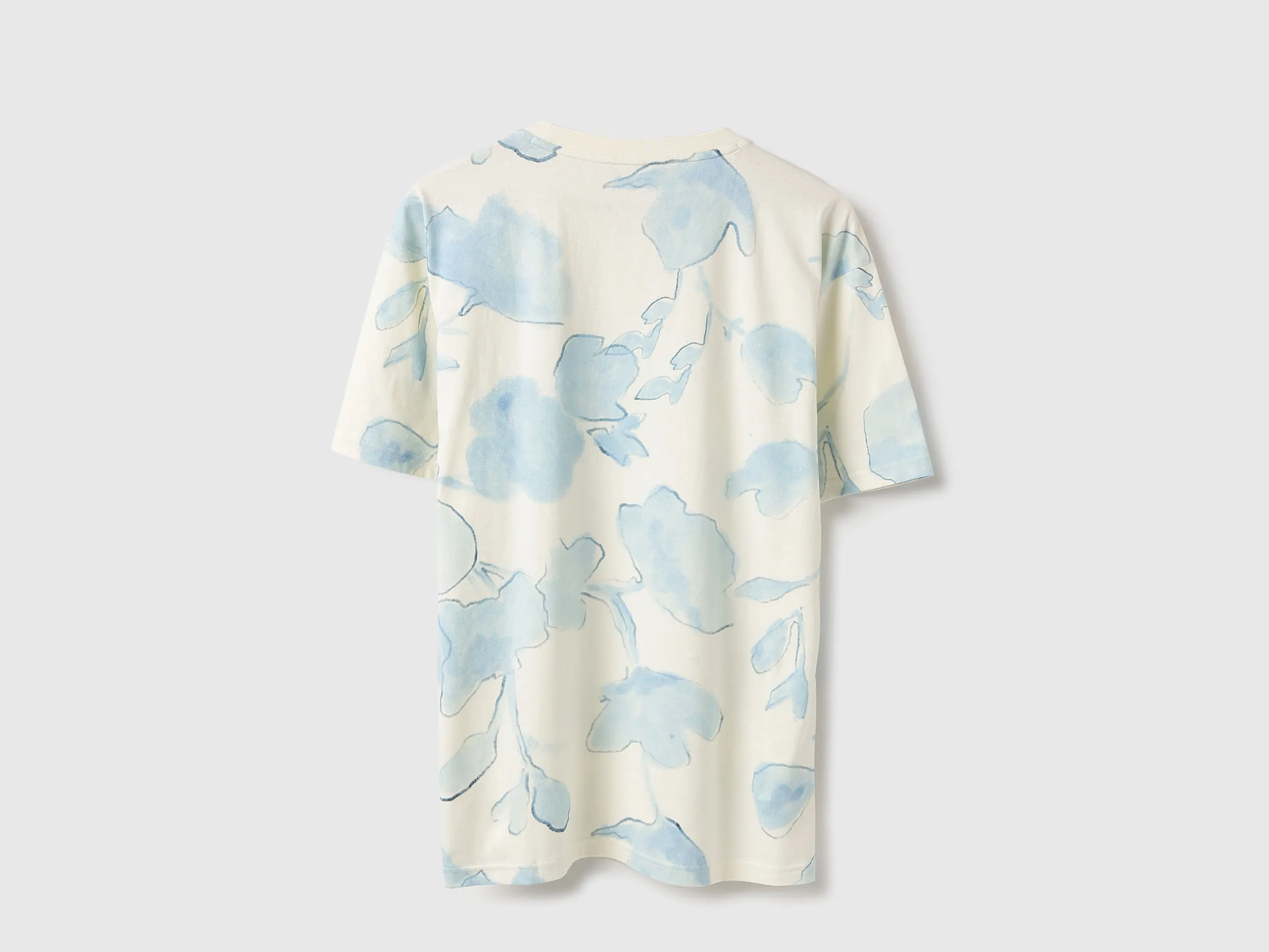 Boxy Fit Round Neck Floral T-Shirt