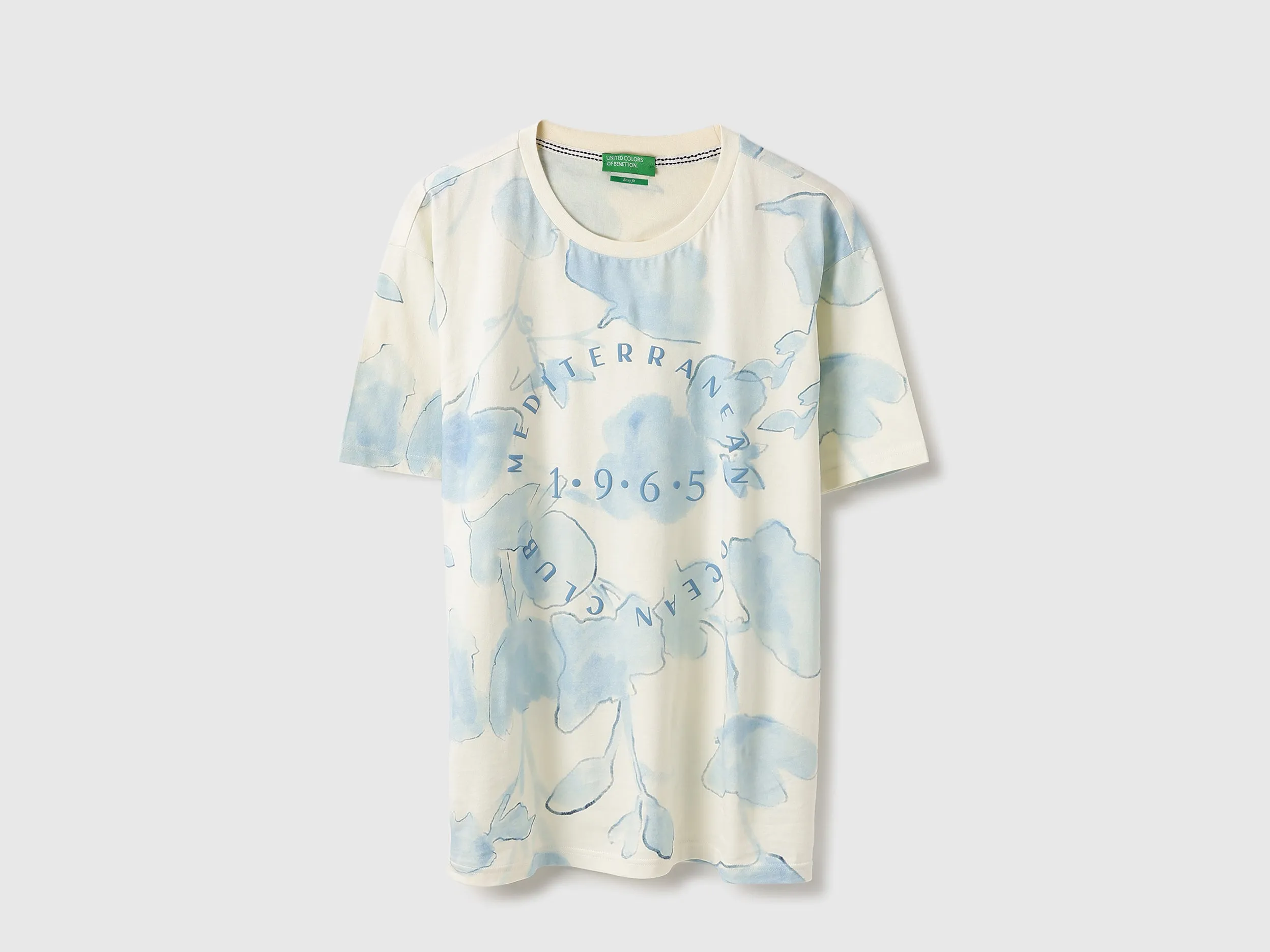 Boxy Fit Round Neck Floral T-Shirt