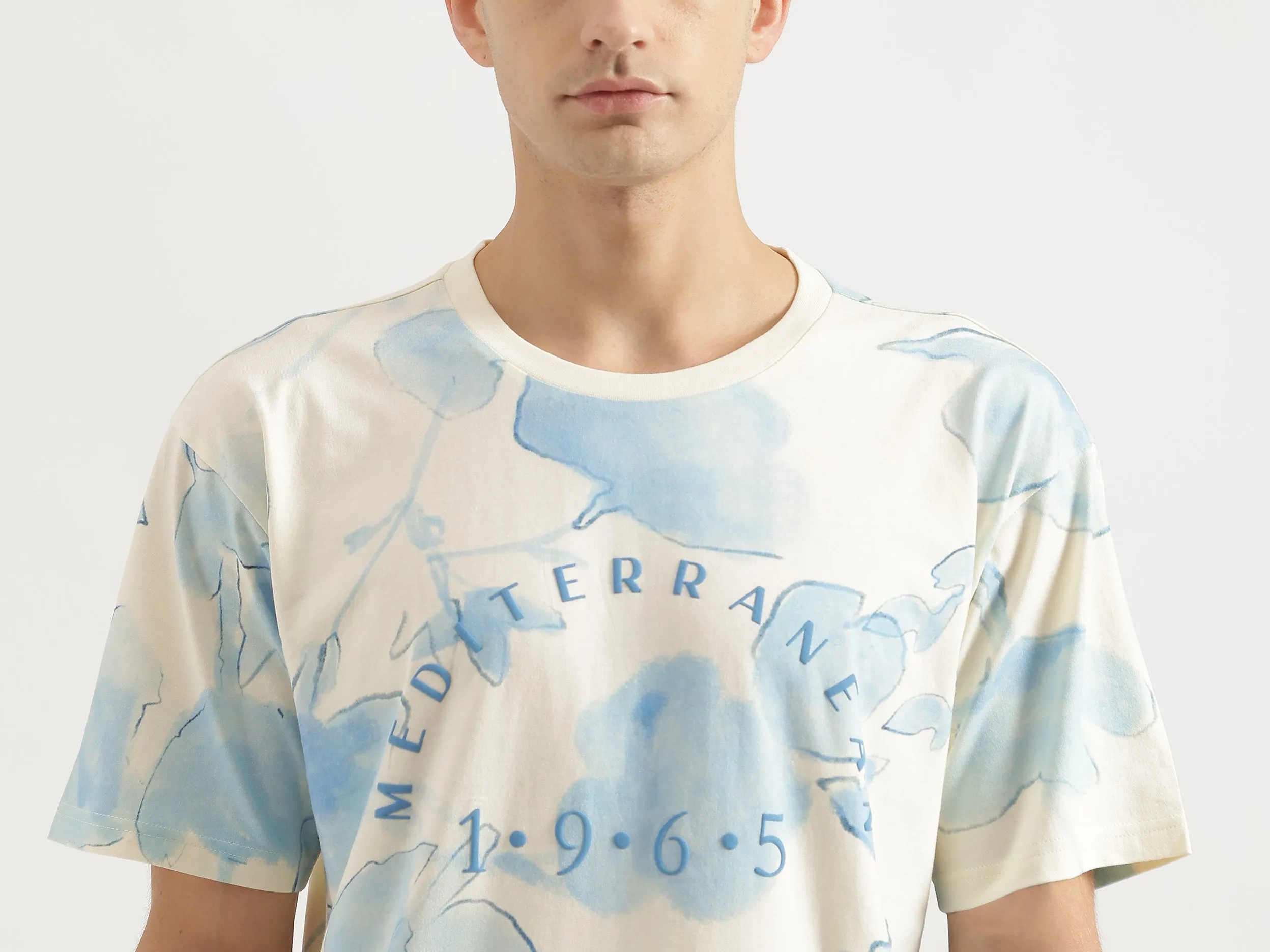 Boxy Fit Round Neck Floral T-Shirt