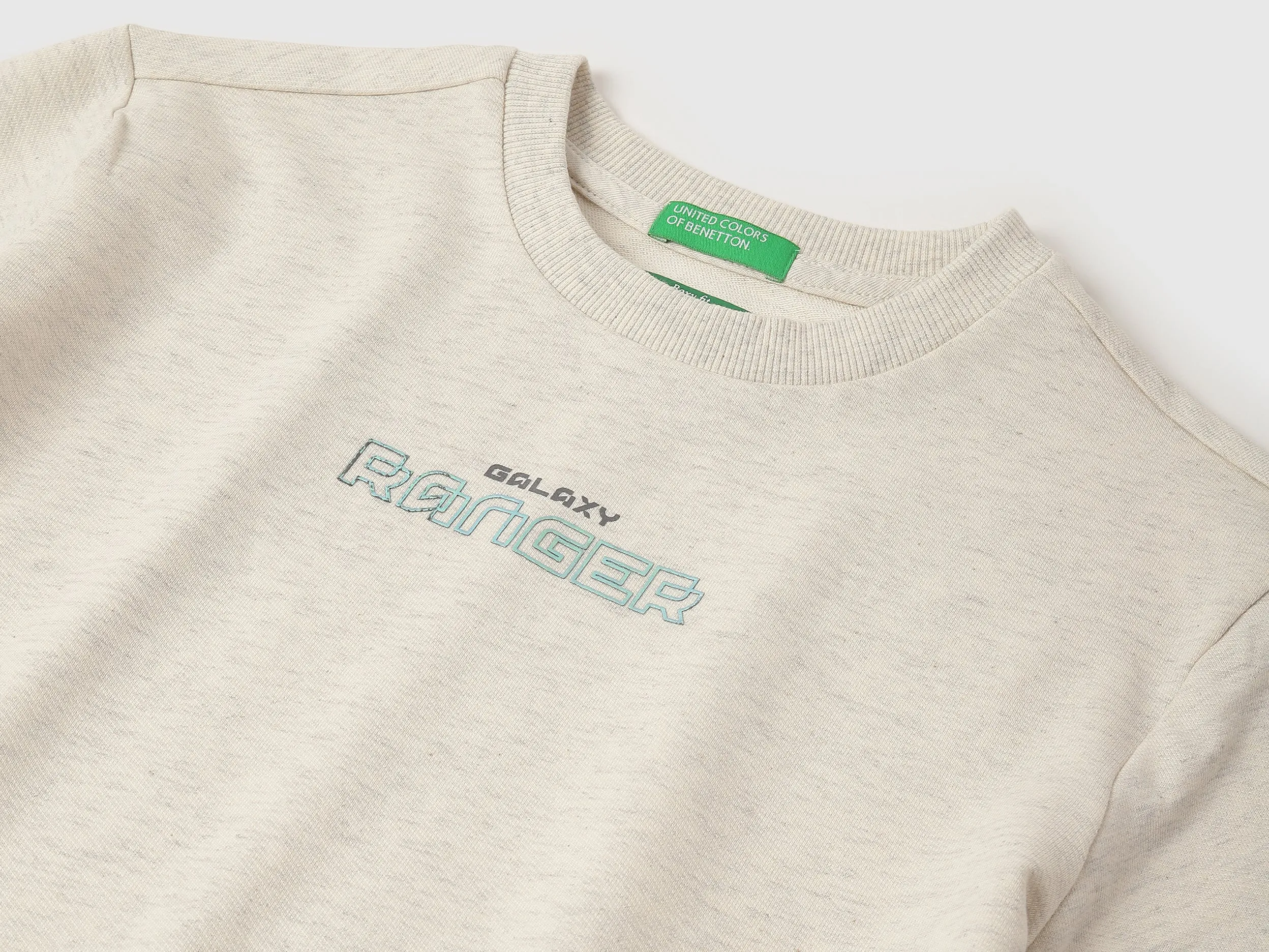 Boxy Fit Round Neck Printed T-Shirt