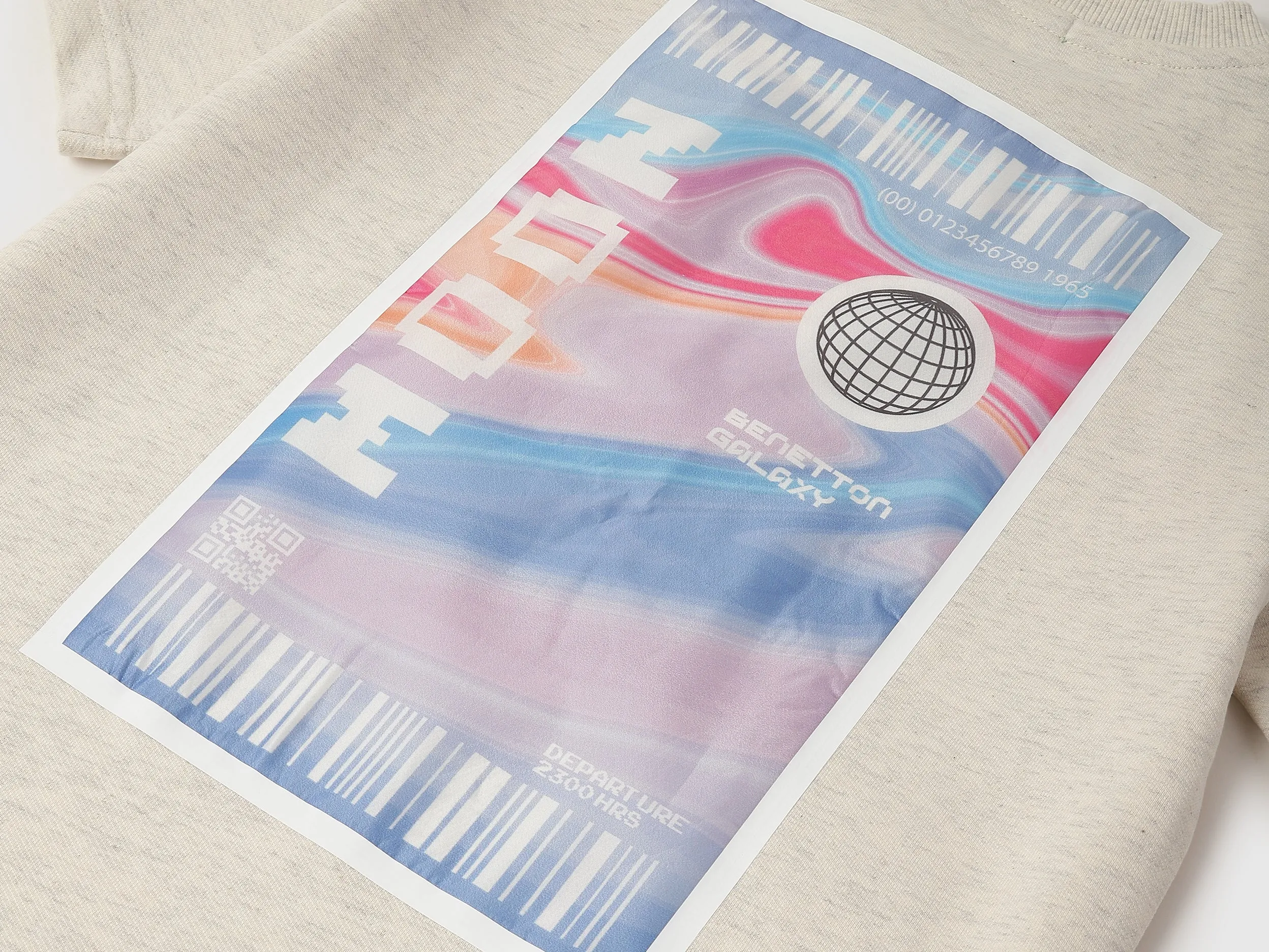Boxy Fit Round Neck Printed T-Shirt