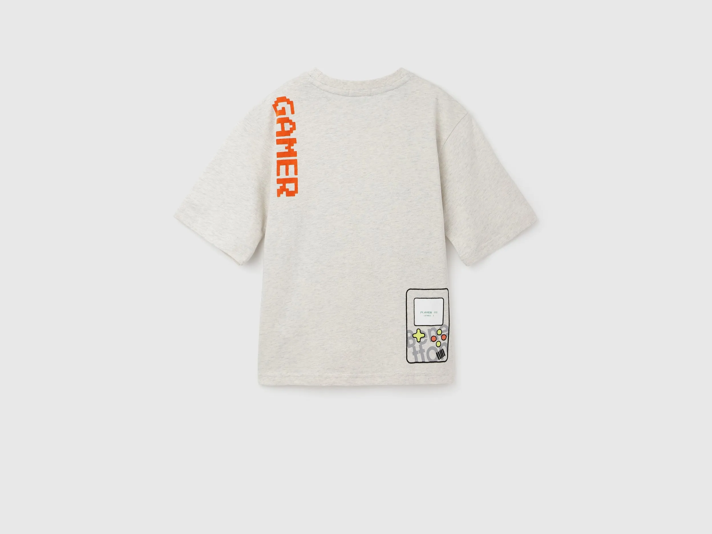 Boxy Fit Round Neck Printed T-Shirt